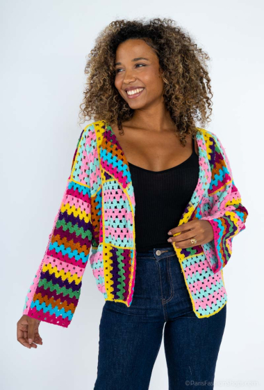 Mayorista Les Bonnes Copines - Chaleco de crochet multicolor