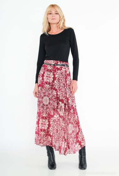 Wholesaler Les Bonnes Copines - Printed pleated skirt
