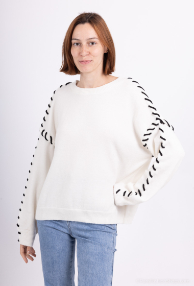 Wholesaler Les Bonnes Copines - Sweater with bow pattern