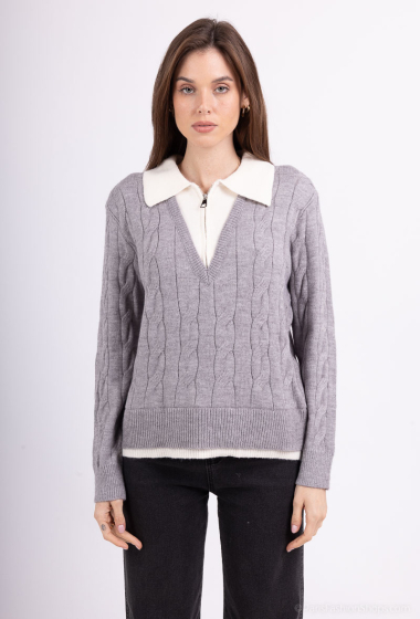 Wholesaler Les Bonnes Copines - Sweater with flower pattern