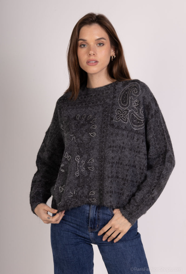 Wholesaler Les Bonnes Copines - Shiny V-neck sweater