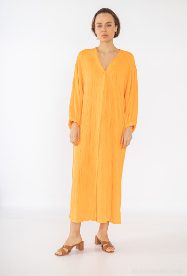 Wholesaler Les Bonnes Copines - Loose plain V-neck dress