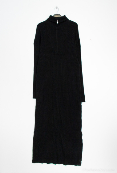 Wholesaler Les Bonnes Copines - Plain knit dress with high neck