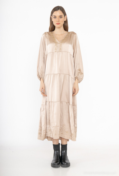 Wholesaler Les Bonnes Copines - Long embroidered dress