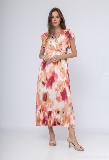 Wholesaler Les Bonnes Copines - Short sleeve dress with ruffles