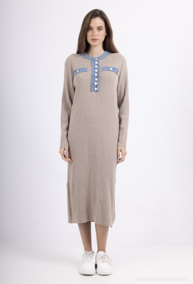 Wholesaler Les Bonnes Copines - V-neck sweater dress
