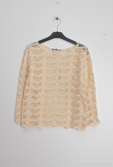 Wholesaler Les Bonnes Copines - Buttoned crochet vest
