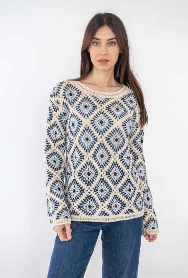Wholesaler Les Bonnes Copines - Long-sleeved crochet top