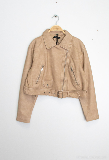 Wholesaler Les Bonnes Copines - Faux leather perfecto jacket