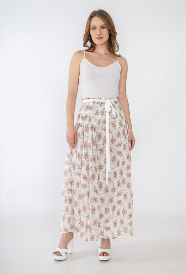 Wholesaler Les Bons Imprimés - Long floral wrap skirt