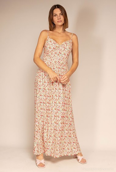 Wholesaler Les Grenouilles du Marais - long dress with floral straps