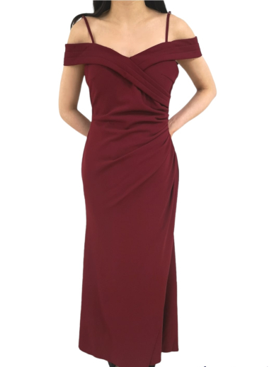 Burgundy skin sales tight dress