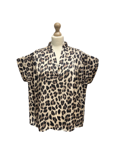 Großhändler L'ESSENTIEL - Bluse mit Leopardenmuster Das Wesentliche