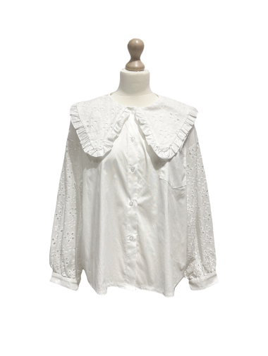 Grossiste L'ESSENTIEL - Chemise Col CLAUDINE Broderie Anglaise