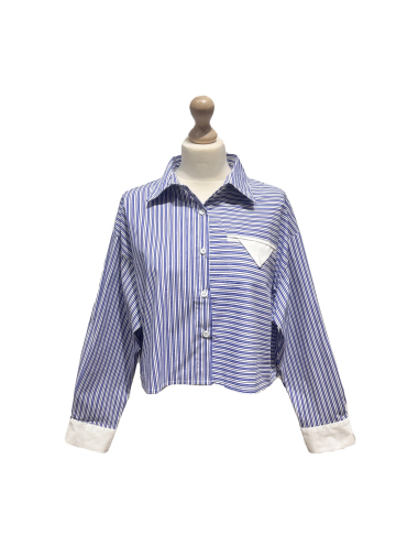 Wholesaler L'ESSENTIEL - Short Striped Shirt Detail