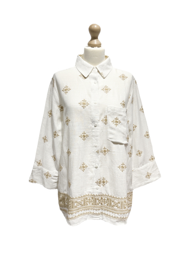 Wholesaler L'ESSENTIEL - ETHAN Linen Embroidery Shirt