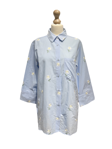 Wholesaler L'ESSENTIEL - FLORA Shirt Flower Embroidery Front Pocket