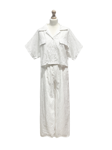 Wholesaler L'ESSENTIEL - Shirt and Pants Set Broderie Anglaise With Lining