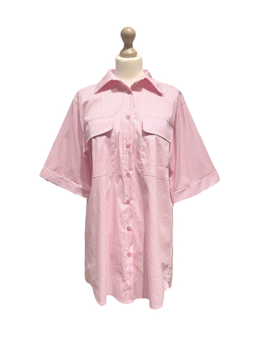 Wholesaler L'ESSENTIEL - Striped Shirt / Dress 2 Front Pocket