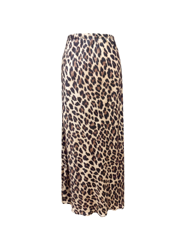 Wholesaler L'ESSENTIEL - Sirene Fluid Leopard Print Satin Maxi Skirt