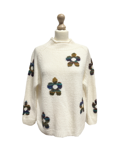 Wholesaler L'ESSENTIEL - FLORA Lightweight High Neck Flower Print Sweater