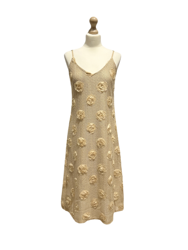 Wholesaler L'ESSENTIEL - 3D Flower Dress Adjustable Straps Fitted With Lining