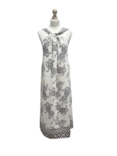 Großhändler L'ESSENTIEL - Kleid mit Panther-Print und geometrischem Muster und Riemendetail