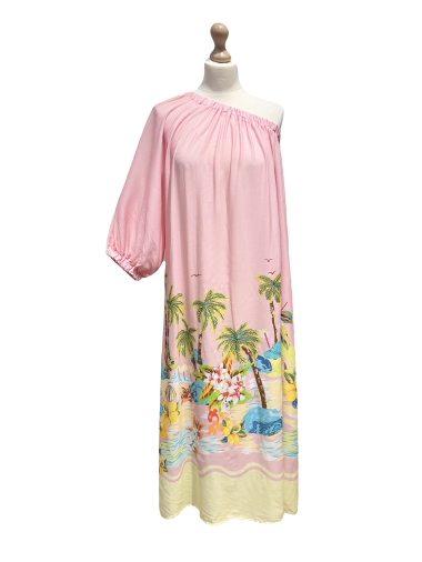 Wholesaler L'ESSENTIEL - Printed One Shoulder Maxi Dress