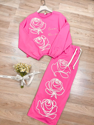 Großhändler L'ESSENTIEL - Dreifach rosafarbenes ROMANTIC-Sweatshirt