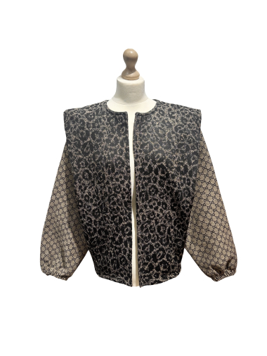 Großhändler L'ESSENTIEL - Jacke mit doppeltem Muster und Schulterpolster im Oversize-Schnitt
