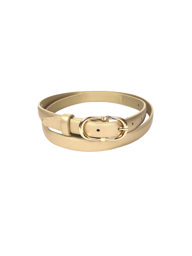 Wholesaler Lidy's - Thin Plain Belt with Gold Buckle