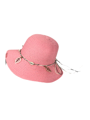 Wholesaler Lidy's - Children's straw paper hat with decorations.