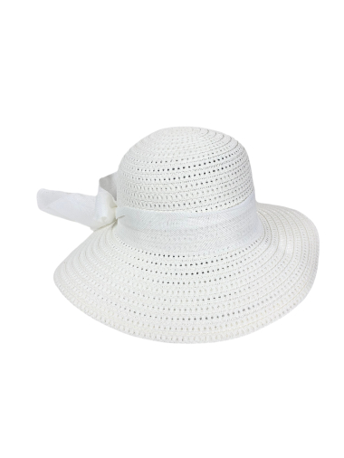 Wholesaler Lidy's - Fancy Paper Straw Hat with Bow Tie