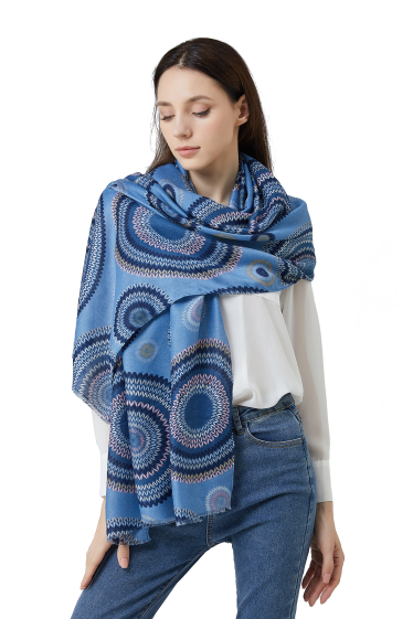 Wholesaler Lidy's - Soft printed scarf with geometric patterns