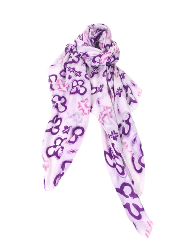 Wholesaler Lidy's - Printed scarf with pompom