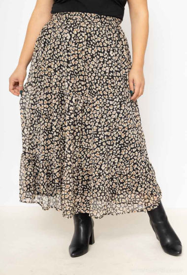 Wholesaler Lilie Plus - Leopard printed skirt