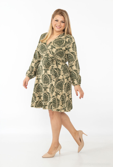 Wholesaler Lilie Plus - Plus size printed short dress