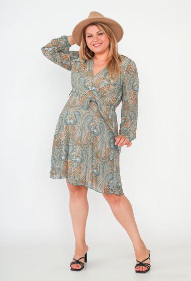 Wholesaler Lilie Plus - Plus Size Print Short Dress