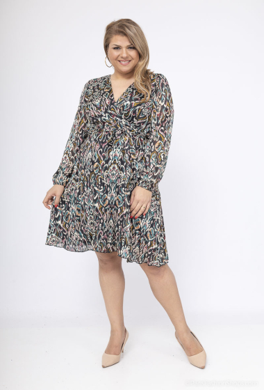Wholesaler Lilie Plus - plus size printed short dress