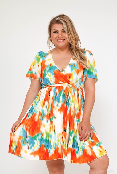 Mayorista Lilie Plus - Printed dress big size