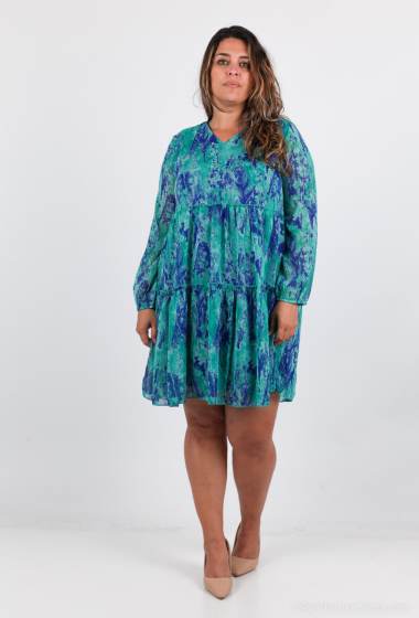 Wholesaler Lilie Plus - Short print dress big size