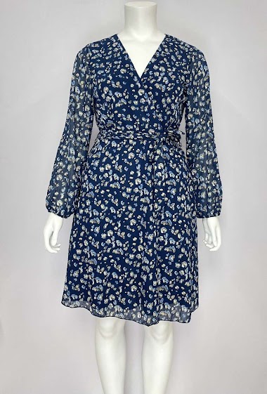 Wholesaler Lilie Plus - Plus Size Printed Short Dress