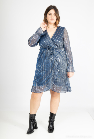 Wholesaler Lilie Plus - Plus size sequin short dress