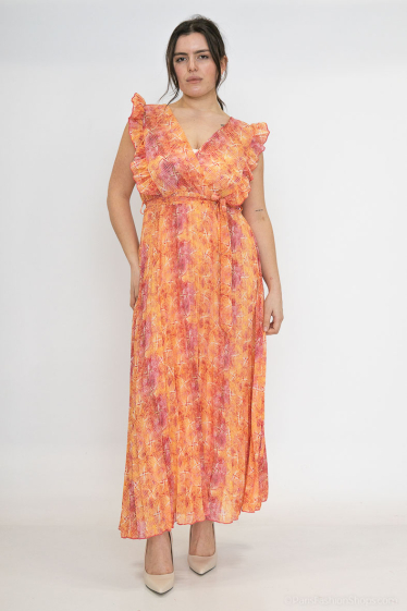 Wholesaler Lilie Plus - Plus Size Abstract Print Maxi Dress