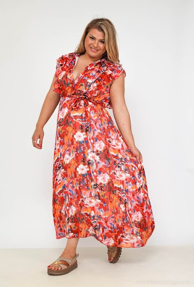 Großhändler Lilie Plus - Printed dress big size