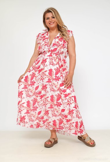 Großhändler Lilie Plus - Printed dress big size
