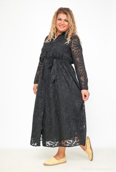 Großhändler Lilie Plus - Langes Kleid in Übergröße