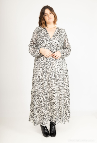 Wholesaler Lilie Plus - Plus size printed long dress