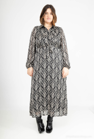 Wholesaler Lilie Plus - Plus size printed maxi dress