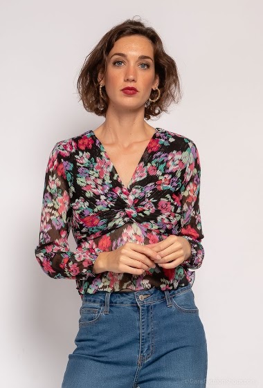 Wholesaler Lilie Rose - Flowy blouse with flower print